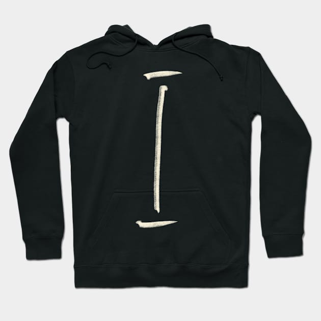 Hand Drawn Letter I Hoodie by Saestu Mbathi